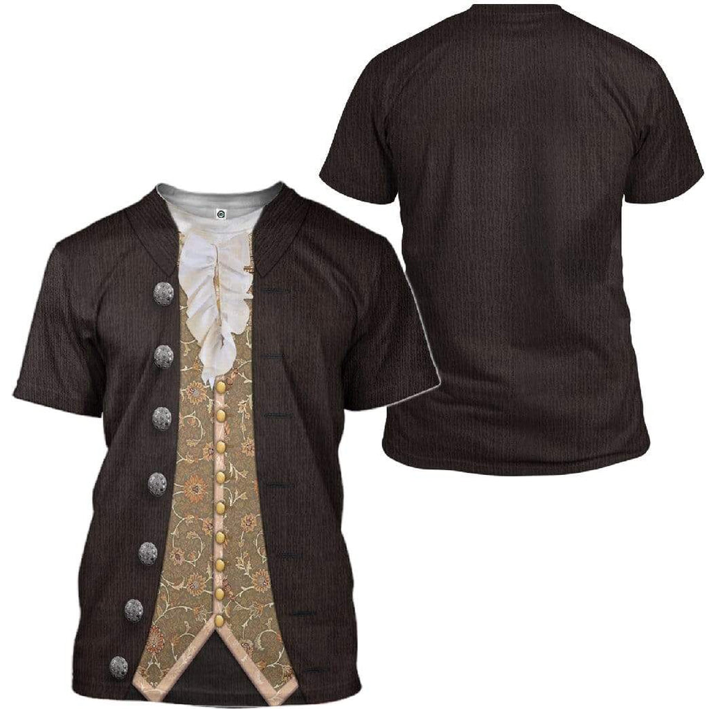 Historical T-shirt President James Monroe Costume 3d T-shirt Historical Hoodie Adult Full Size