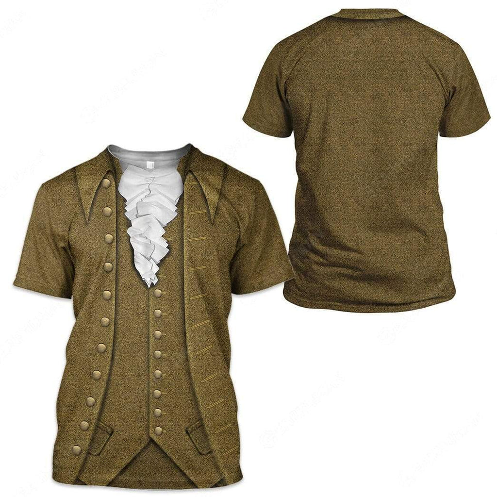 Historical T-shirt John Adams Costume 3d T-shirt Hoodie Adult Full Print