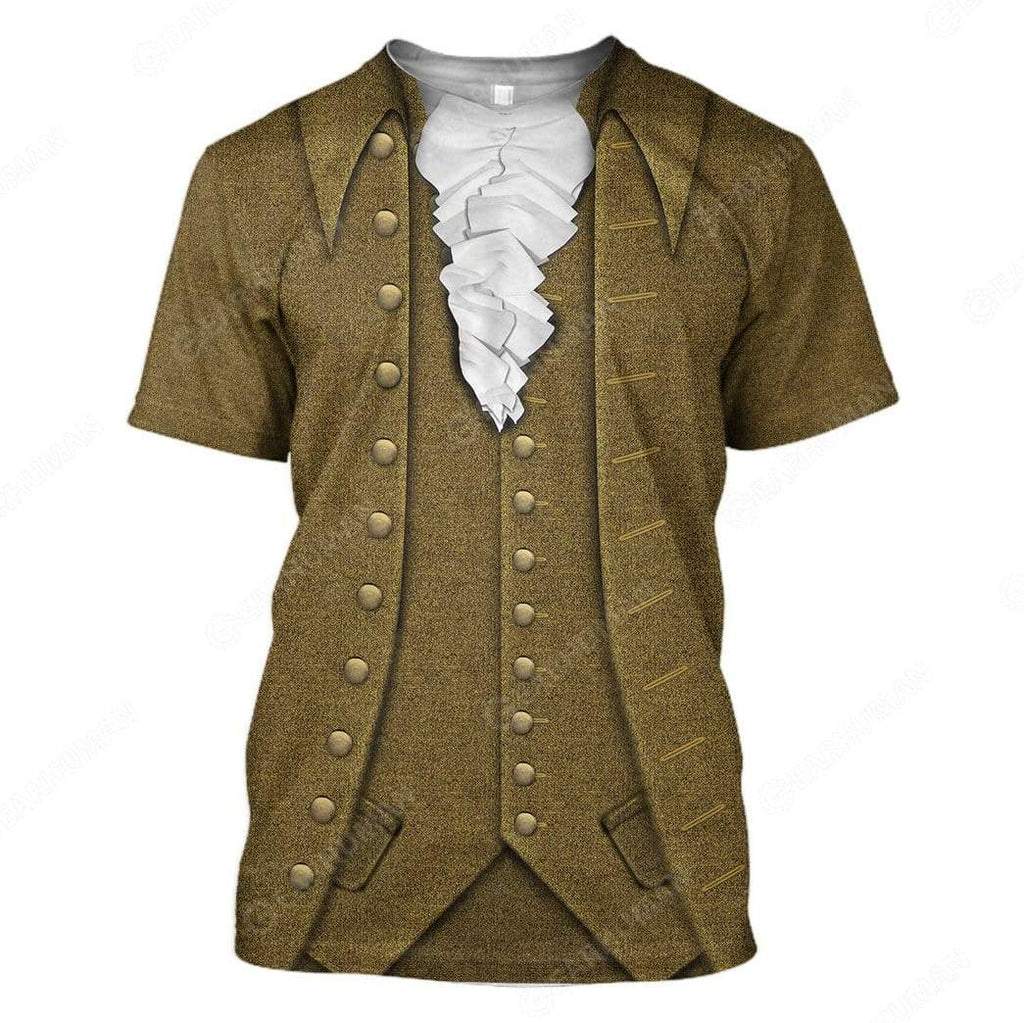 Historical T-shirt John Adams Costume 3d T-shirt Hoodie Adult Full Print