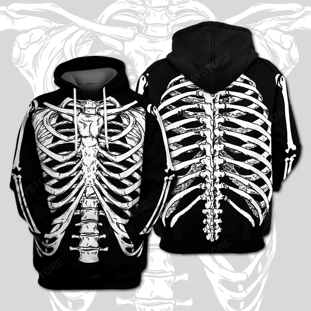 Gifury Skeleton Hoodie Skeleton Apparel Black Costume Skeleton Hoodie Zip Hoodie 2022