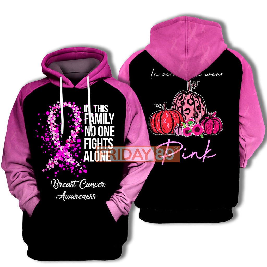Gifury Breast Cancer Hoodie No One Fights Alone - Breast Cancer T-shirt Breast Cancer Shirt 2022