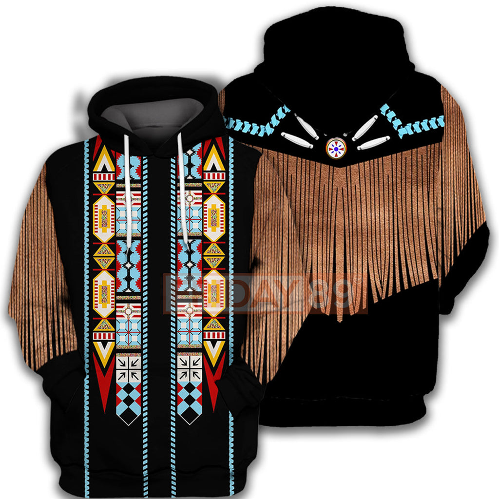 Gifury Native American Hoodie Native American Black Costume Culture Pattern 3D Print T-shirt Native American Hoodie Sweater Tank 2022