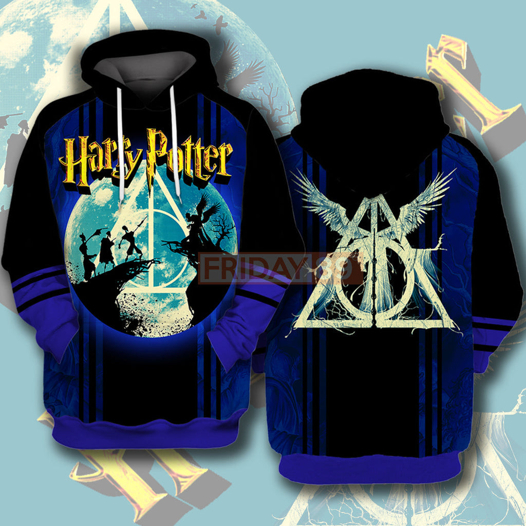  HP T-shirt Harry Sign Full Moon Deathly Hallows 3D Print T-shirt High Quality HP Hoodie Sweater Tank 