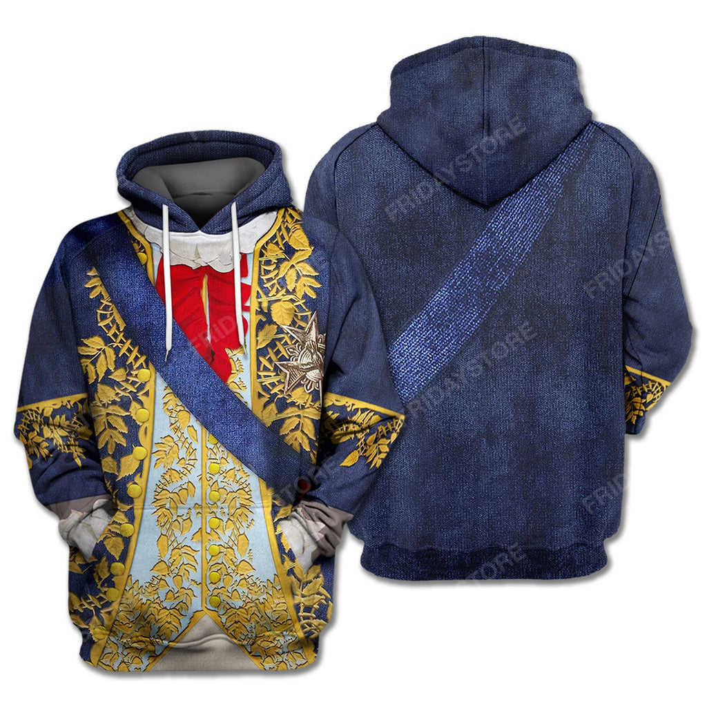 Historical T-Shirt Historical Louis XV Suit 3d Costume Hoodie Historical Hoodie