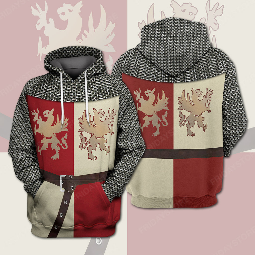 Men's Historical Hoodie Custom Polish Knight T-shirt Hoodie