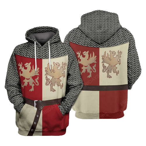 Men's Historical Hoodie Custom Polish Knight T-shirt Hoodie