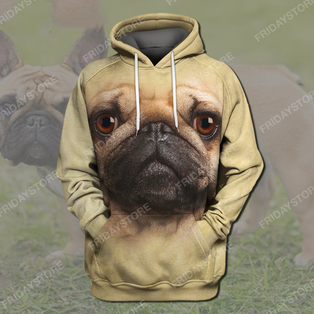 Gifury Dog T-shirt French Bulldog All Over Print 3D T-shirt French Bulldog Dog Graphic Shirt Dog Hoodie Sweater Tank 2022