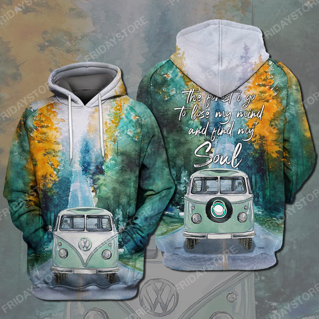 Hippie T-shirt And Into The Forest I Go Camping T-shirt Hoodie Adult Full Print