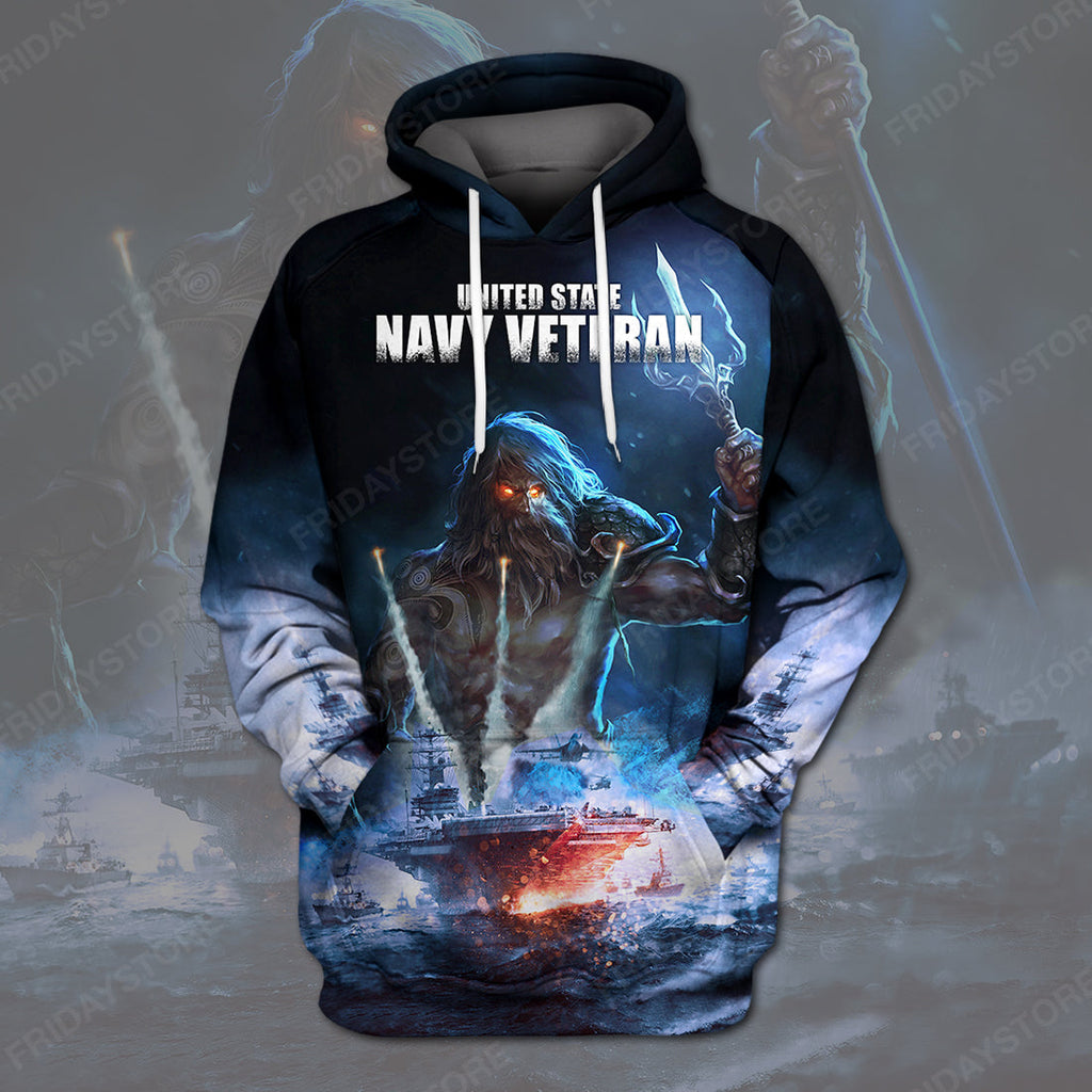 Veteran Hoodie Navy Veteran T-shirt Hoodie