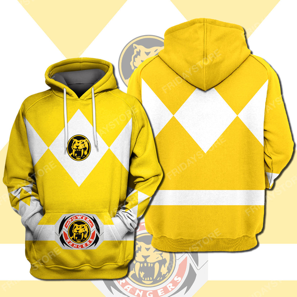  Power Ranger Hoodie Yellow Power Ranger Costume T-shirt Amazing Power Ranger Shirt Sweater Tank 