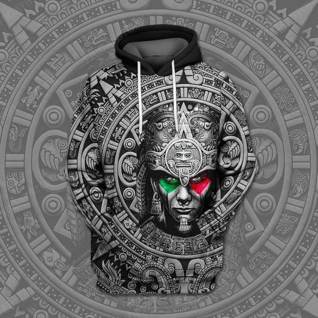 Gifury Mexican T-shirt Mexican Culture Aztec Warrior 3D T-shirt Mexican Hoodie Sweater Tank 2022