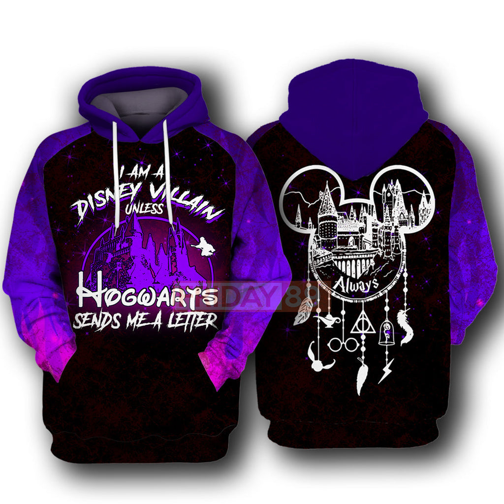  DN HP T-shirt I'm A Disney Villain Unless HW Sends Me A Letter T-shirt DN HP Hoodie Sweater Tank 