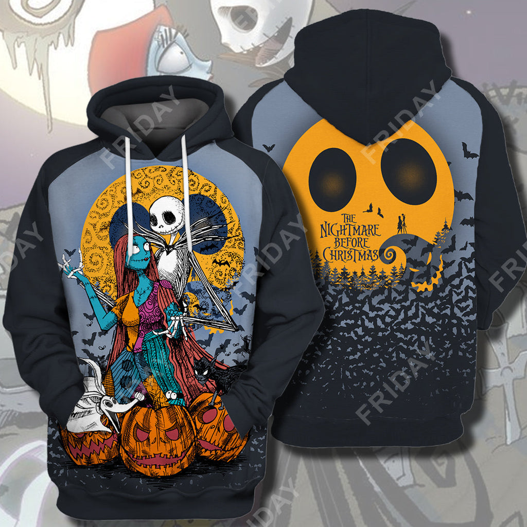  TNBC T-shirt Nightmare Couple Halloween T-shirt Awesome DN TNBC Hoodie Sweater Tank Jack skellington Hoodie Shirt 