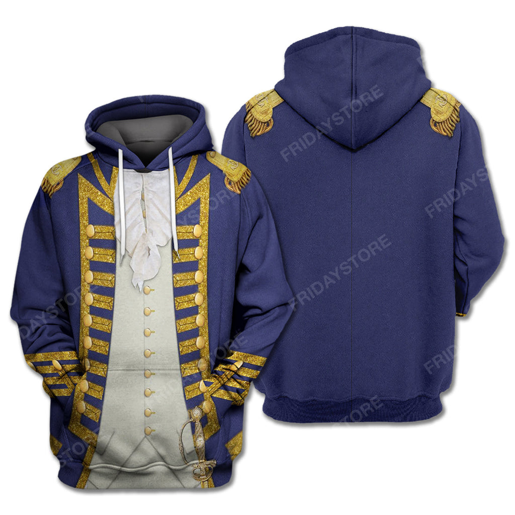 Historical T-Shirt Historical Uniforms Of The US Navy Suit 3d Costume Hoodie Historical Hoodie