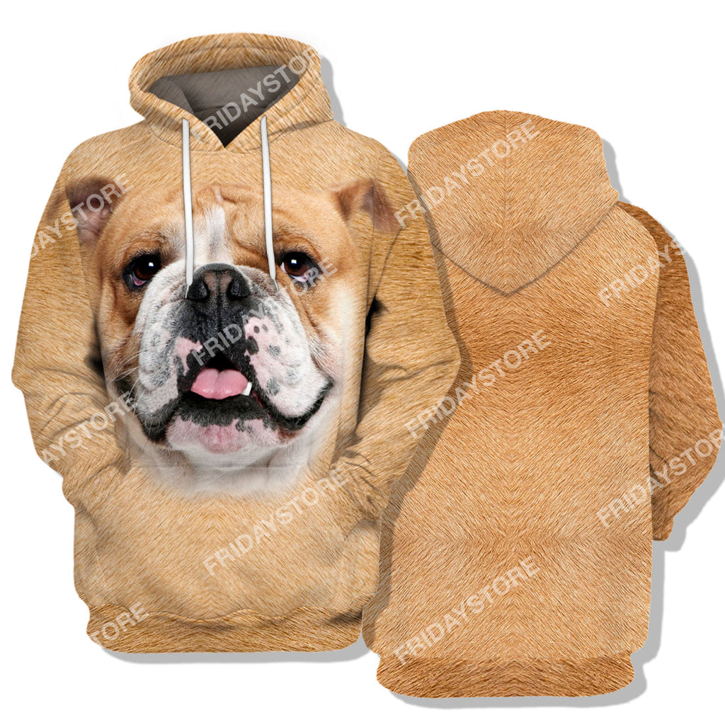 Gifury Dog Hoodie Bulldog All Over Print 3D Hoodie T-shirt Bulldog Dog Graphic Shirt Dog Hoodie Sweater Tank 2022