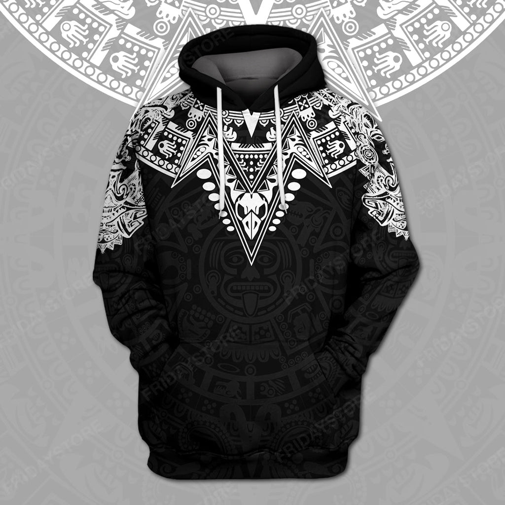 Gifury Mexican T-shirt Mexican Culture Aztec Pattern Black White T-shirt Mexican Hoodie Sweater Tank 2022