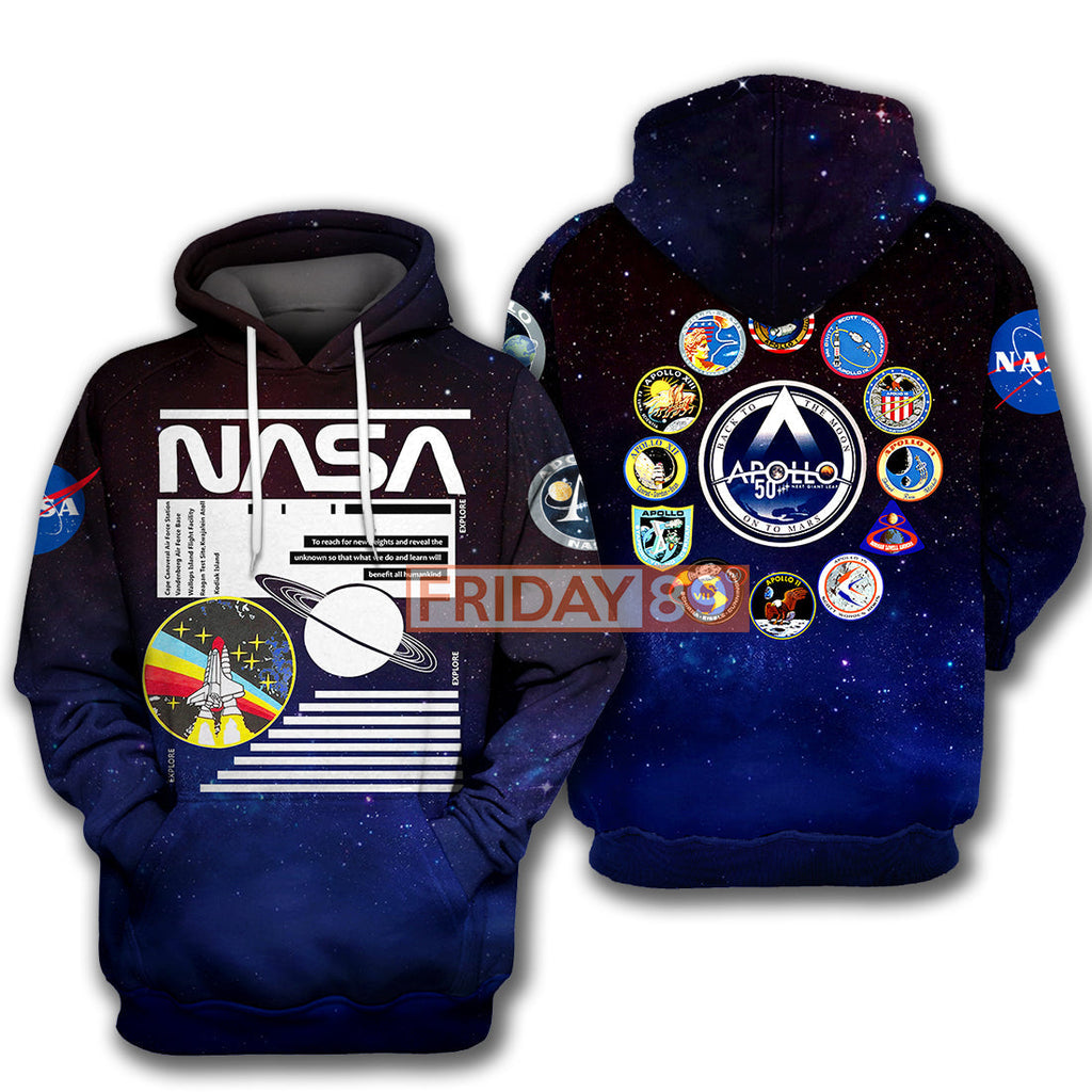  NASA Hoodie National Space Apollo T-shirt Amazing NASA Shirt Sweater Tank 