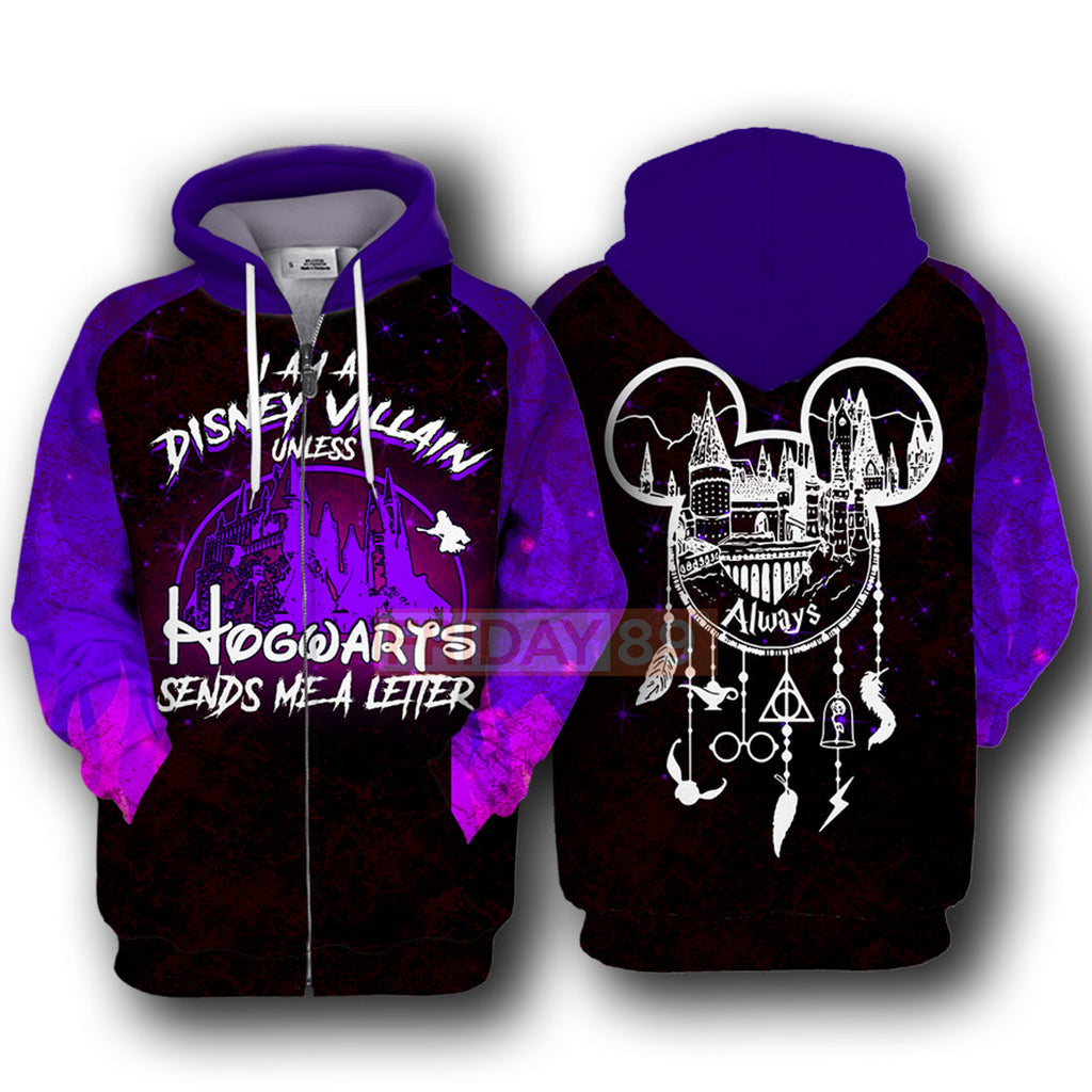  DN HP T-shirt I'm A Disney Villain Unless HW Sends Me A Letter T-shirt DN HP Hoodie Sweater Tank 2023