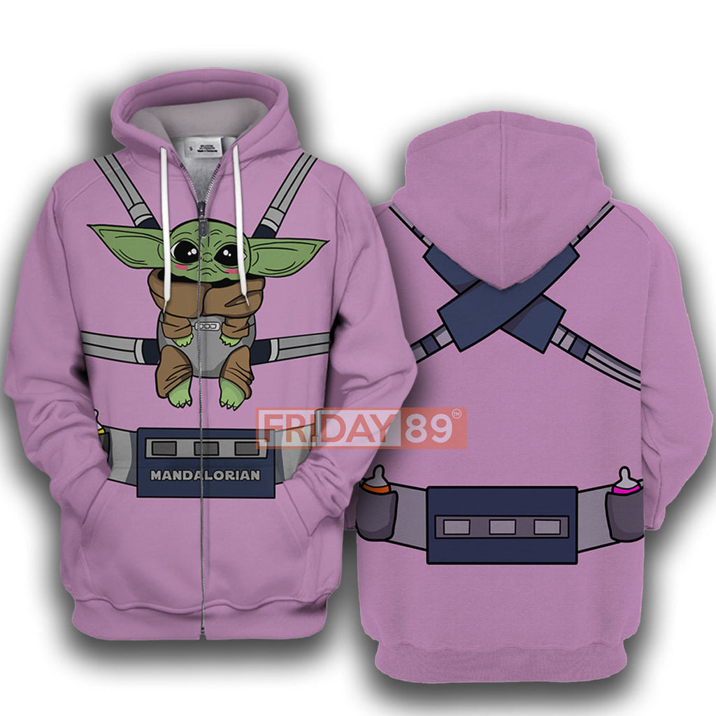  SW T-shirt Baby Yoda Mando Carrier 3D Print Hoodie Baby Yoda Pink Hoodie SW Hoodie Sweater Tank 2023