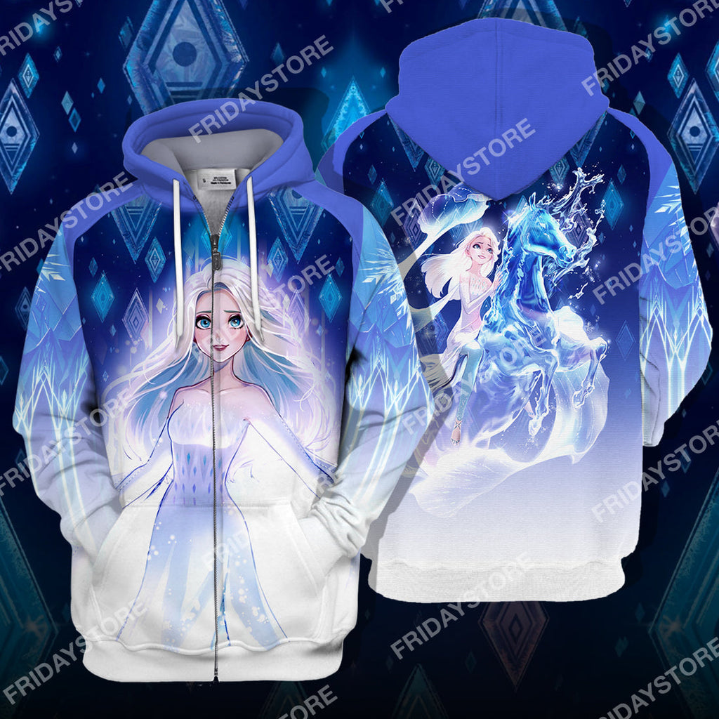  DN Frozen T-shirt Disney Frozen II Water Horse Elsa T-shirt Amazing DN Frozen Hoodie Sweater Tank Elsa Hoodie Shirt