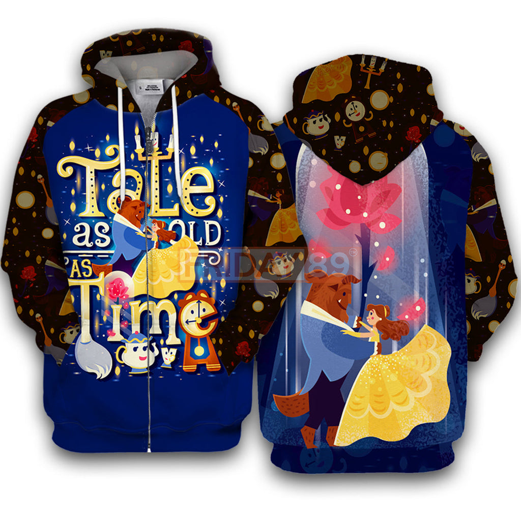 Beauty & The Beast T-shirt Beauty & The Beast Tale As Old As Time 3D Print T-shirt Awesome DN Hoodie Sweater Tank