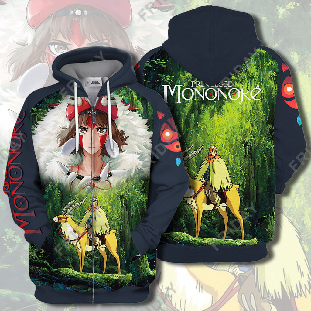  S.Ghibli T-shirt Princess Mononoke Wolf Girl Hoodie Amazing High Quality S.Ghibli Hoodie Sweater Tank 