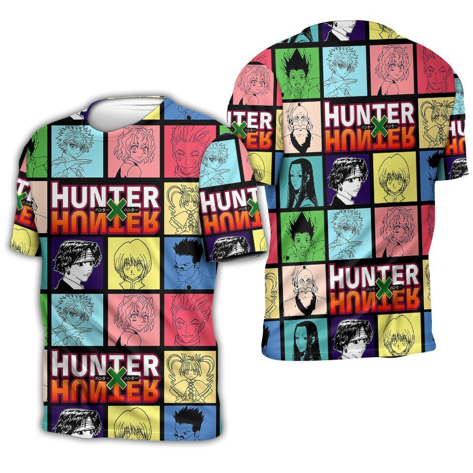  Hunter X Hunter Shirt Hunter X Hunter Charactes Frames Multicolor Hoodie Hunter X Hunter Merch  Colorful