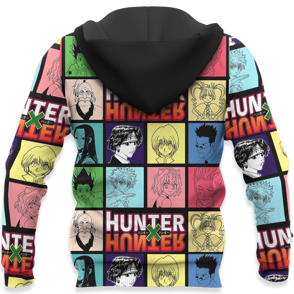  Hunter X Hunter Shirt Hunter X Hunter Charactes Frames Multicolor Hoodie Hunter X Hunter Merch  Colorful