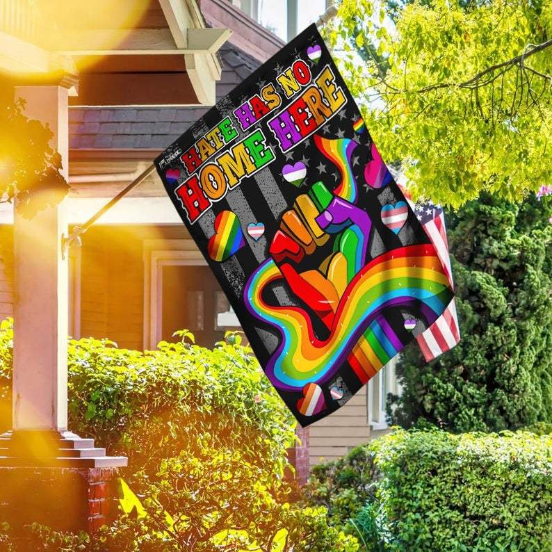  LGBT Pride Flags Hate Has No Home Here LGBT Rainbow Color House Flag