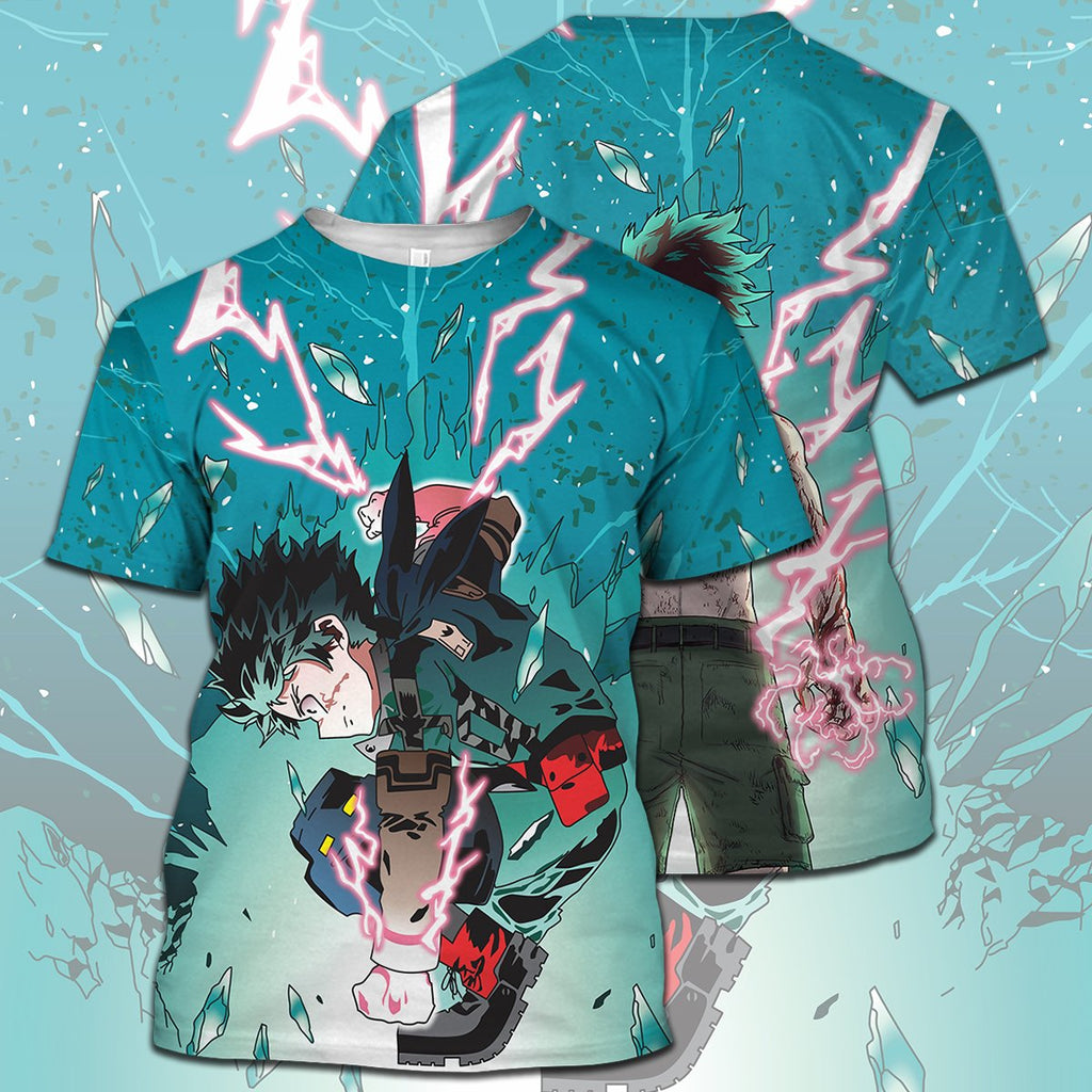  My Hero Academia T-shirt Midoriya Izuku Goes Plus Ultra Green T-shirt Hoodie  