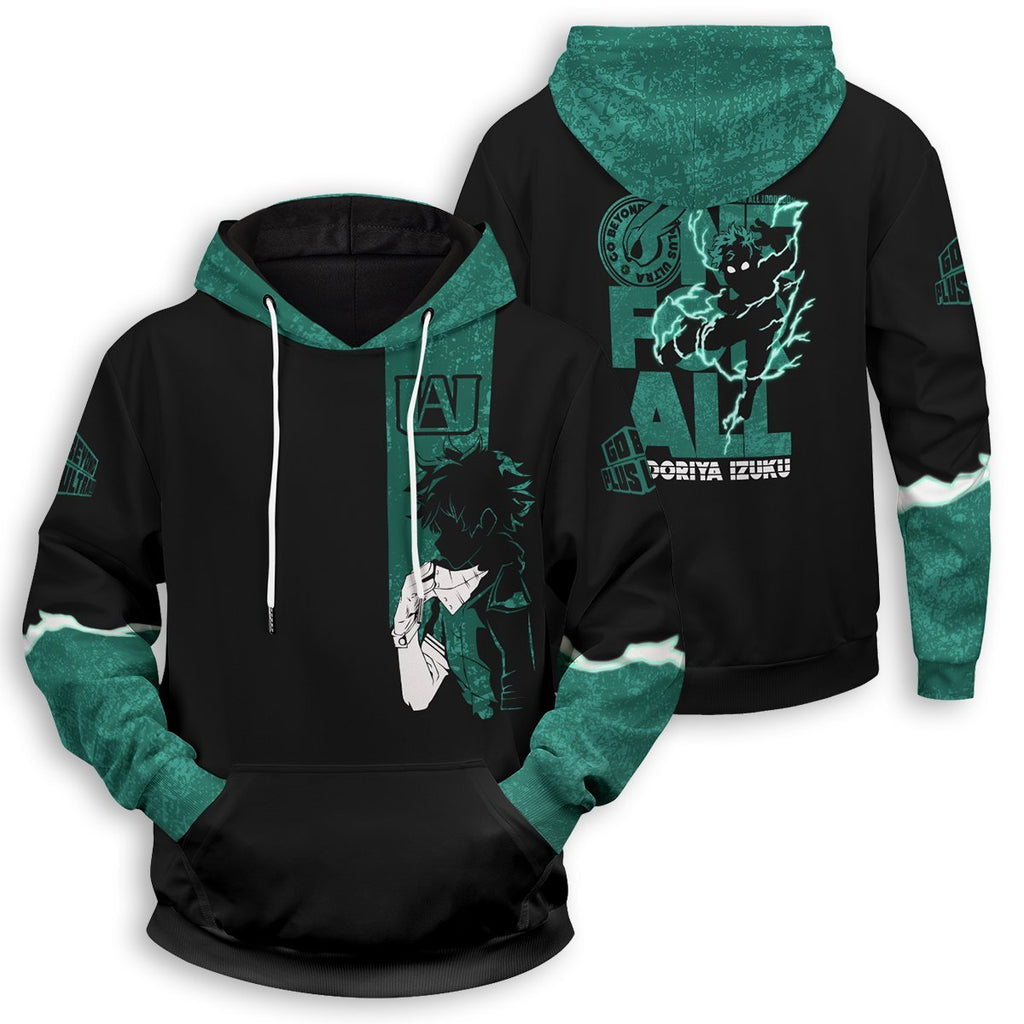  My Hero Academia Hoodie Boku No Hero Academia Apparel Izuku Midoriya Green Black Hoodie  