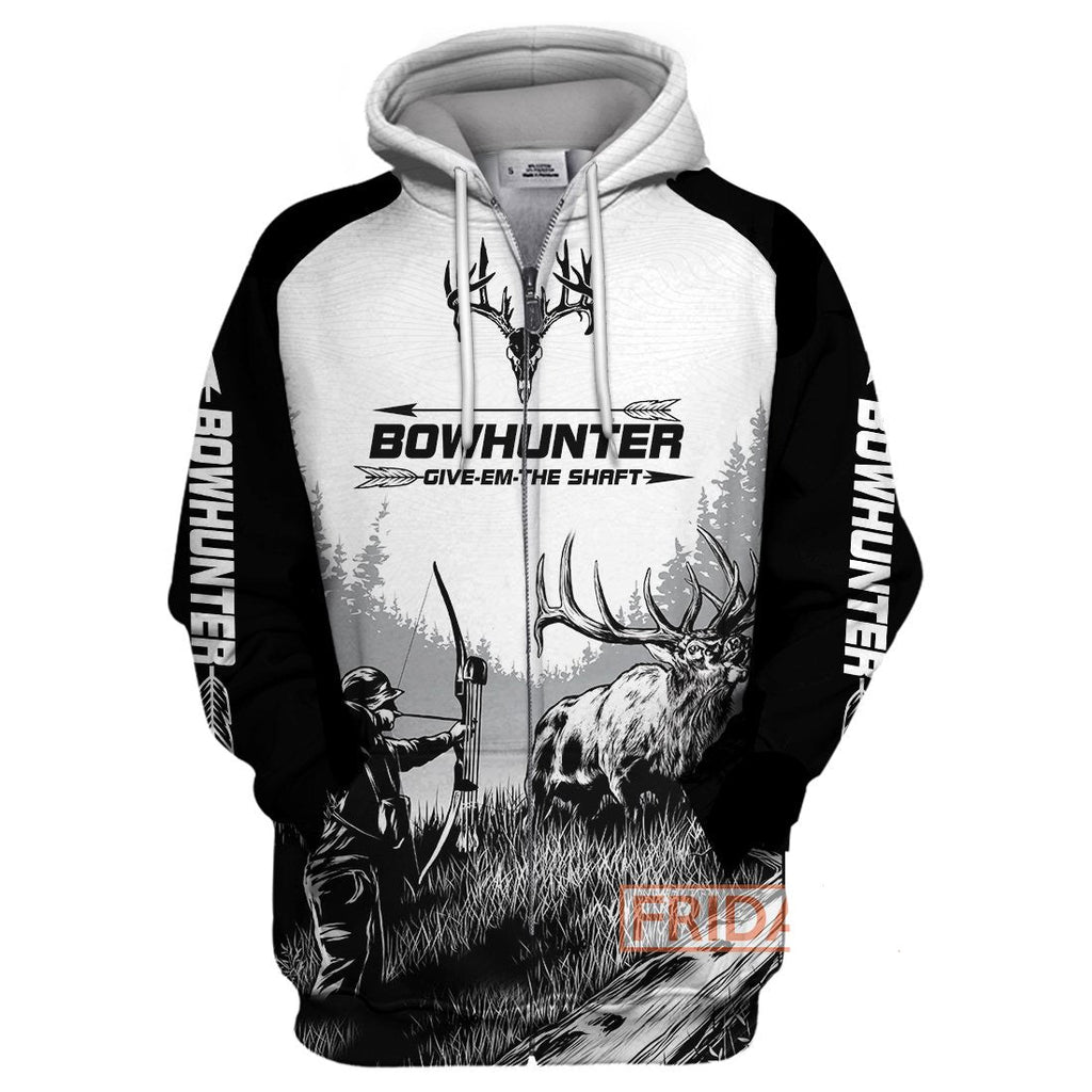 Gifury Hunting Hoodie Bow Hunter Moose Deer Hunting Art 3D T-shirt Hunting Shirt Sweater Tank 2023