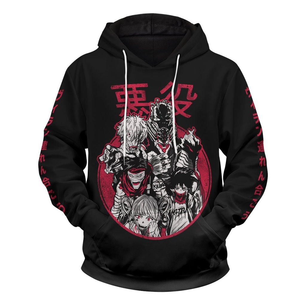  My Hero Academia Hoodie Villians Black Red Hoodie   