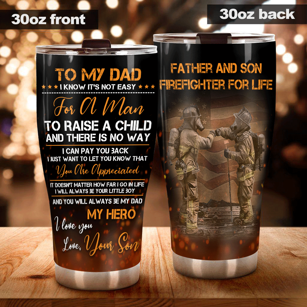 Gifury Firefighter Father And Son Tumbler Cup Firefighter For Life Tumbler Father Travel Mug Firefighter Tumbler 2025
