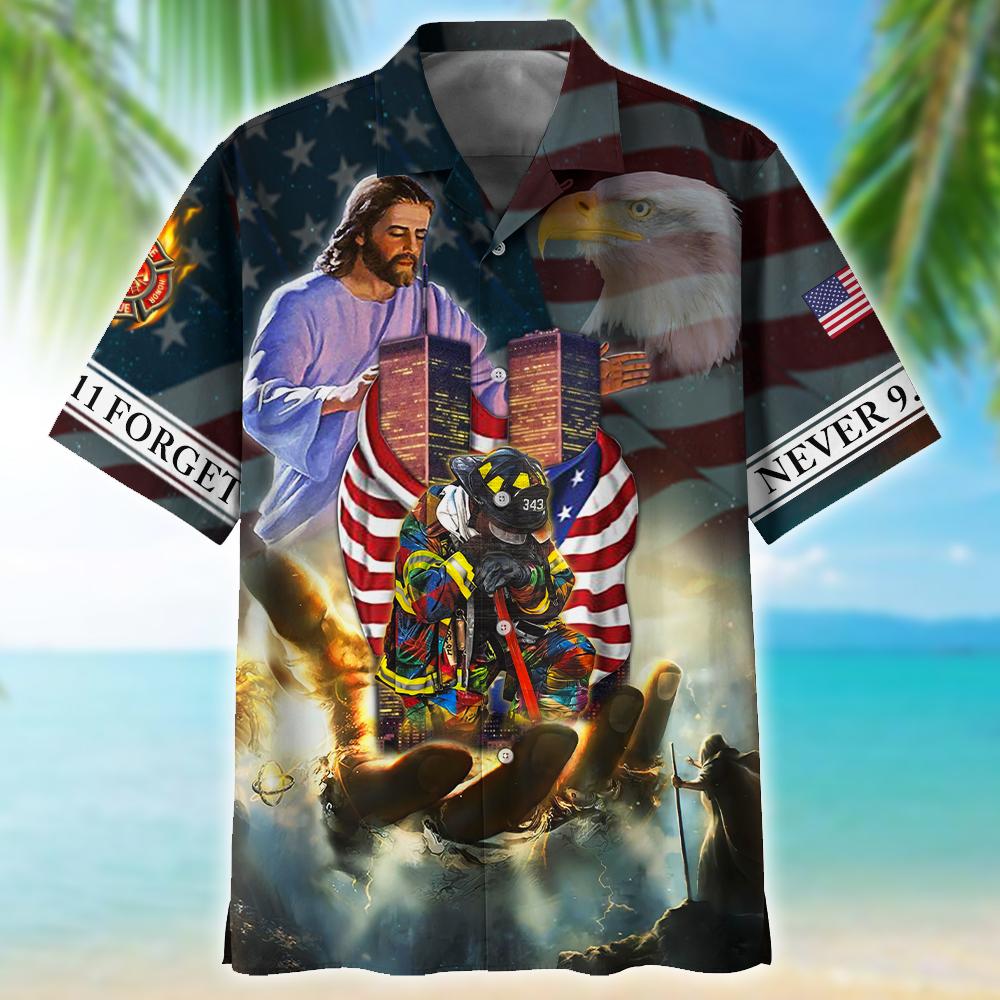 Gifury Patriot Day Hawaiian Shirt September 11 In The Hand Of God Hawaii Aloha Shirt September 11th Hawaii Shirt Patriot Day Apparel 2022