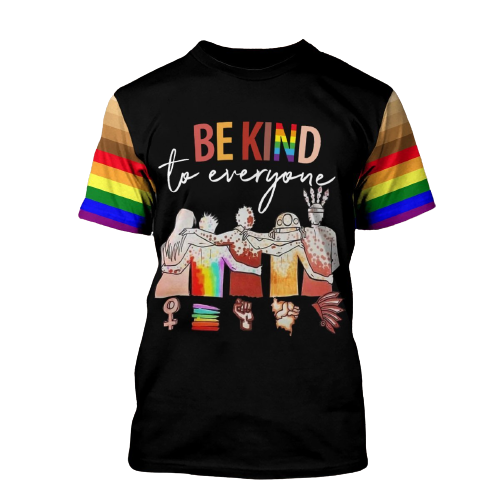  LGBT Melanin T-shirt Be Kind To Everyone LGBT Melenin T-shirt Hoodie Adult Full Print