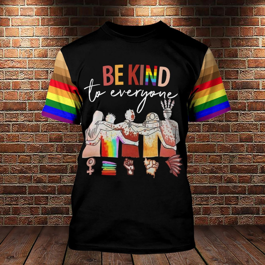  LGBT Melanin T-shirt Be Kind To Everyone LGBT Melenin T-shirt Hoodie Adult Full Print