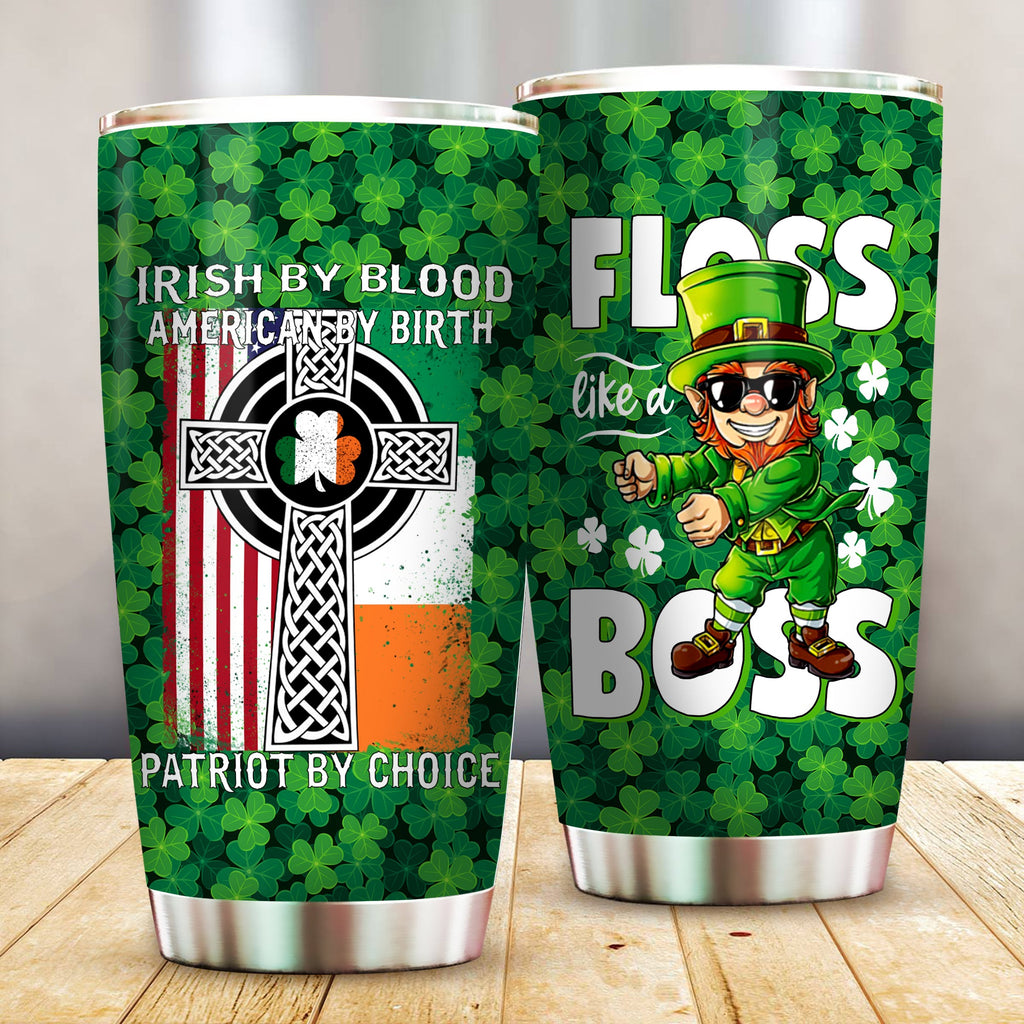 Gifury ST. Patrick's Day Tumbler Irish By Blood ST. Patrick's Day Lucky Charms Shamrock Tumbler Cup ST. Patrick's Day Travel Mug 2022