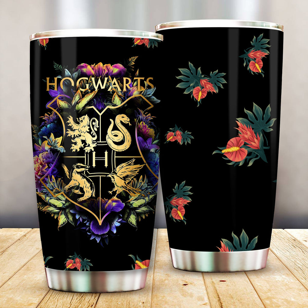  HP Tumbler Harry HW Logo Magical Floral HP Tumbler Cup 20 oz Awesome High Quality HP Travel Mug 2023