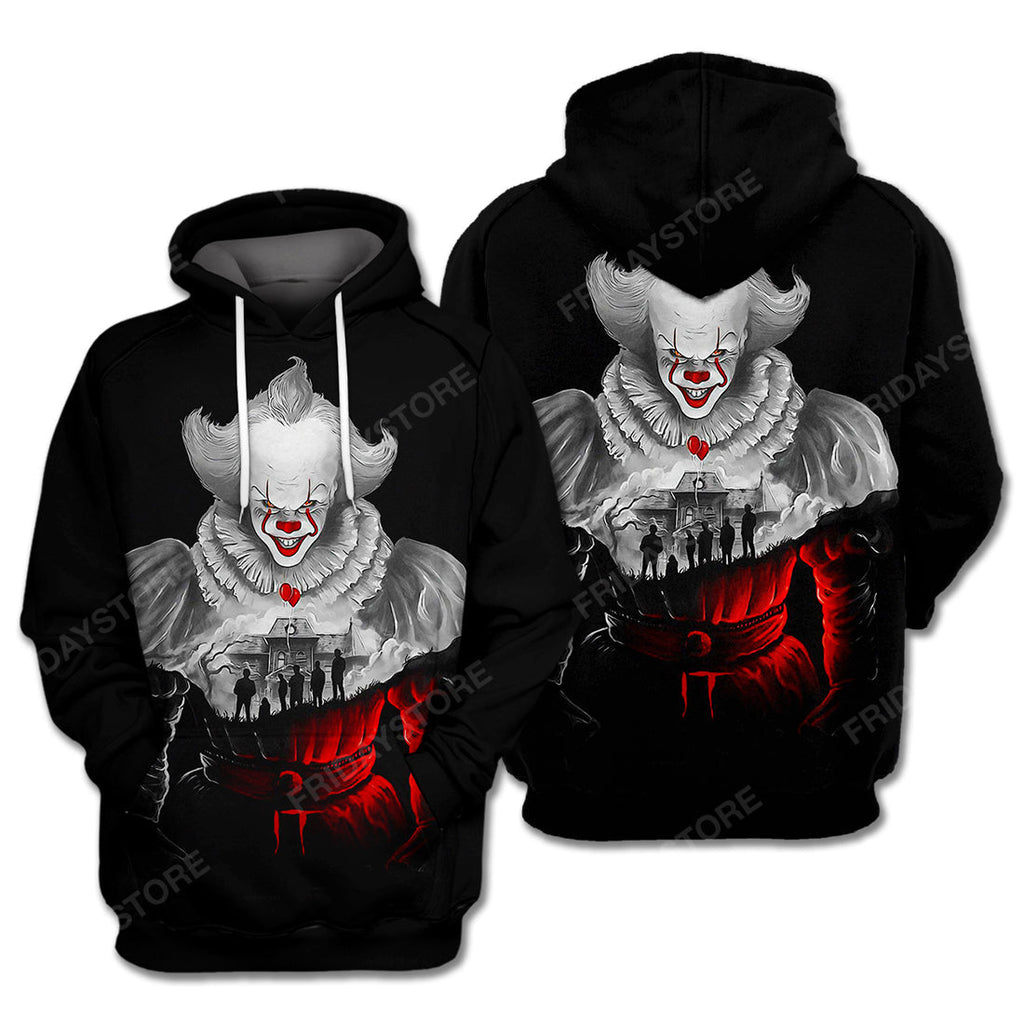 Halloween Hoodie Pennywise Hoodie Haunted House Of Pennywise Hoodie Horror Hoodie