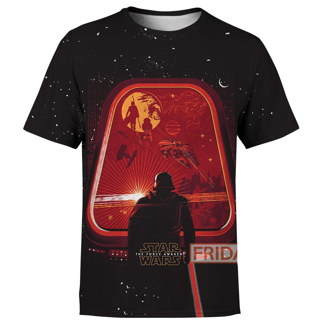  SW T-shirt The Force Awakens D. Vader T-shirt Cool High Quality SW Hoodie Sweater Tank 2025