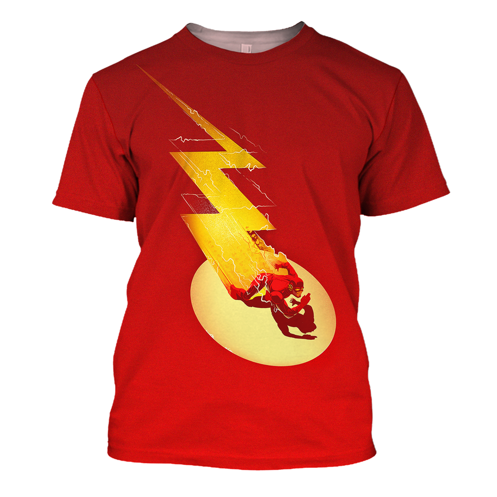  DC The Flash Hoodie The Flash Super Hero 3D Print Shirt DC The Flash Shirt Sweater Tank