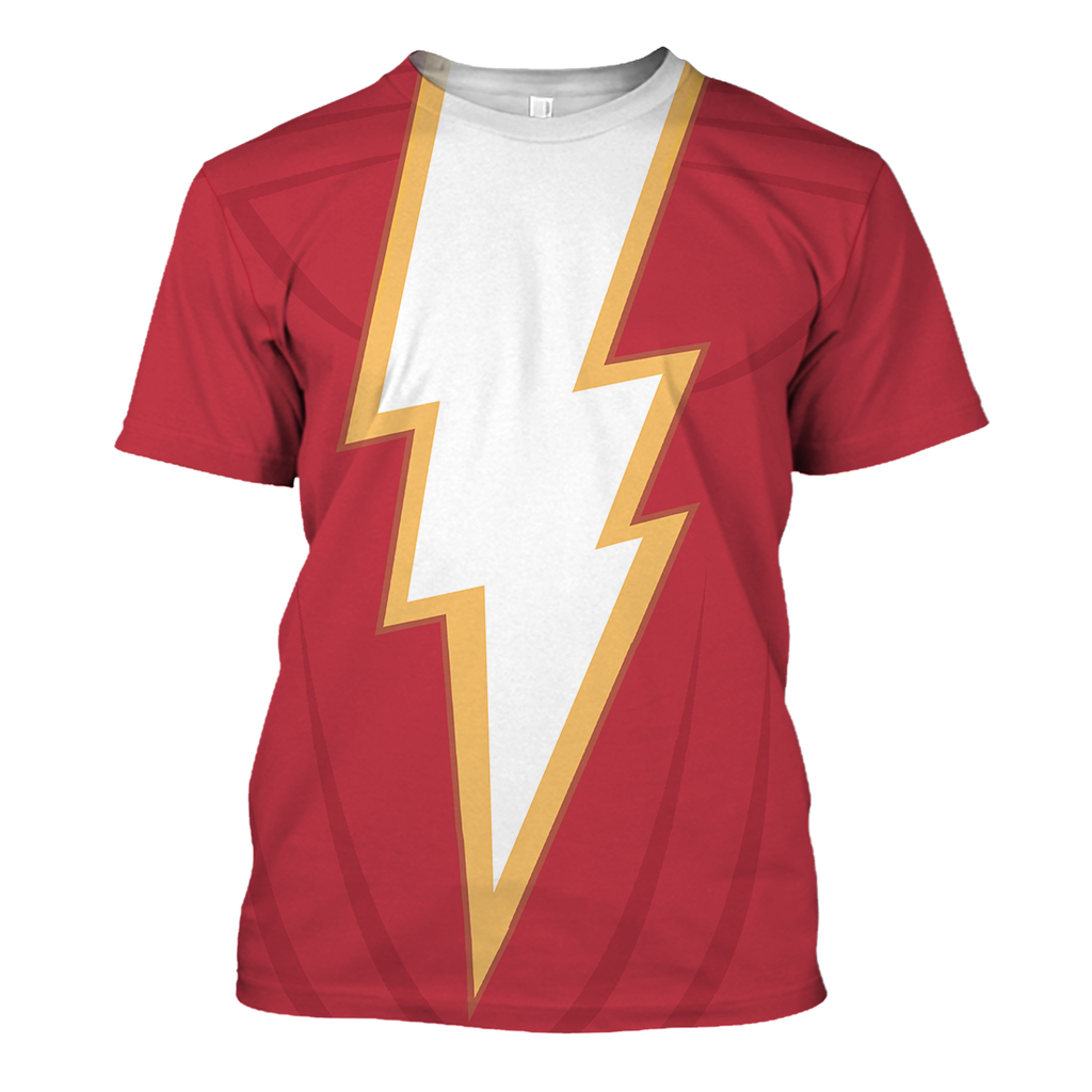  Shazam DC Hoodie Shazam Cosplay 3D Print Shirt Awesome Shazam DC Shirt Sweater Tank