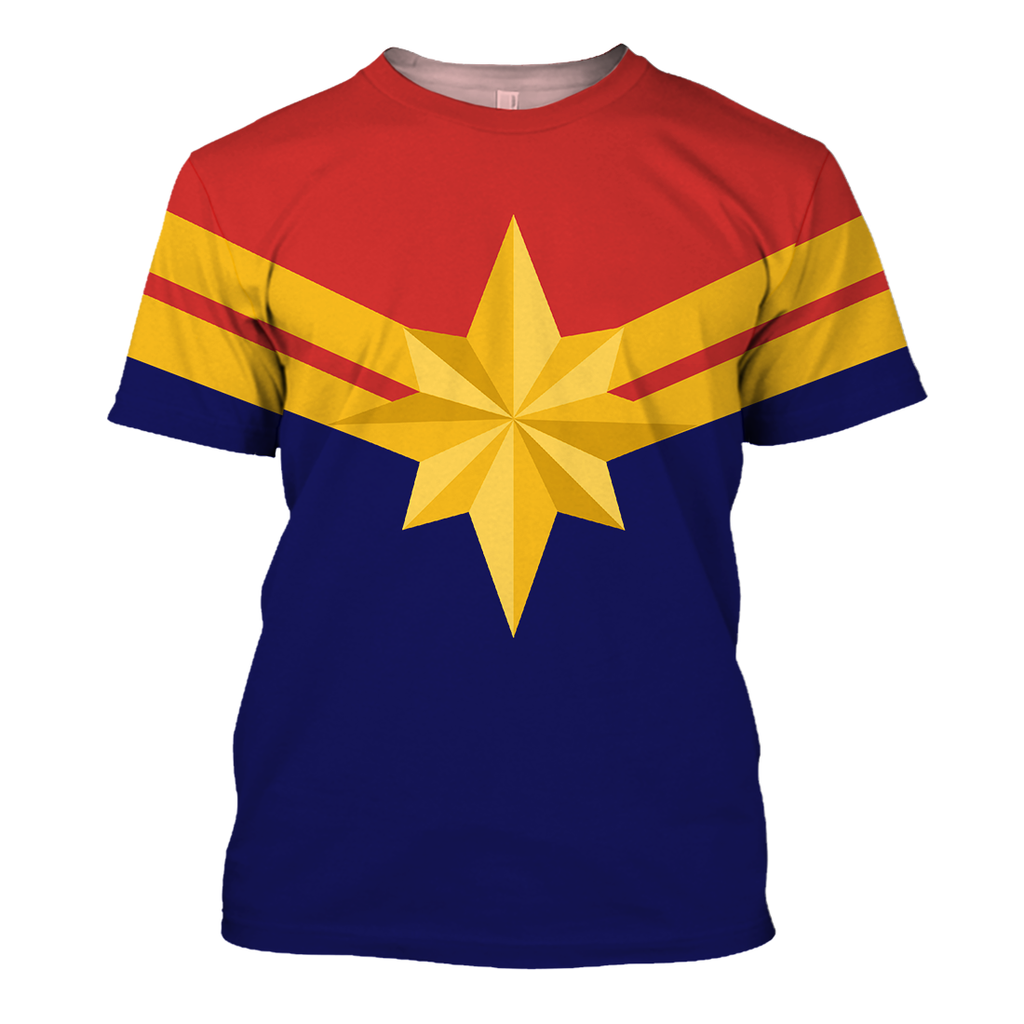  MV Hoodie Captain Marvel Tie 3D Print T-shirt Awesome MV Shirt Sweater Tank 2025