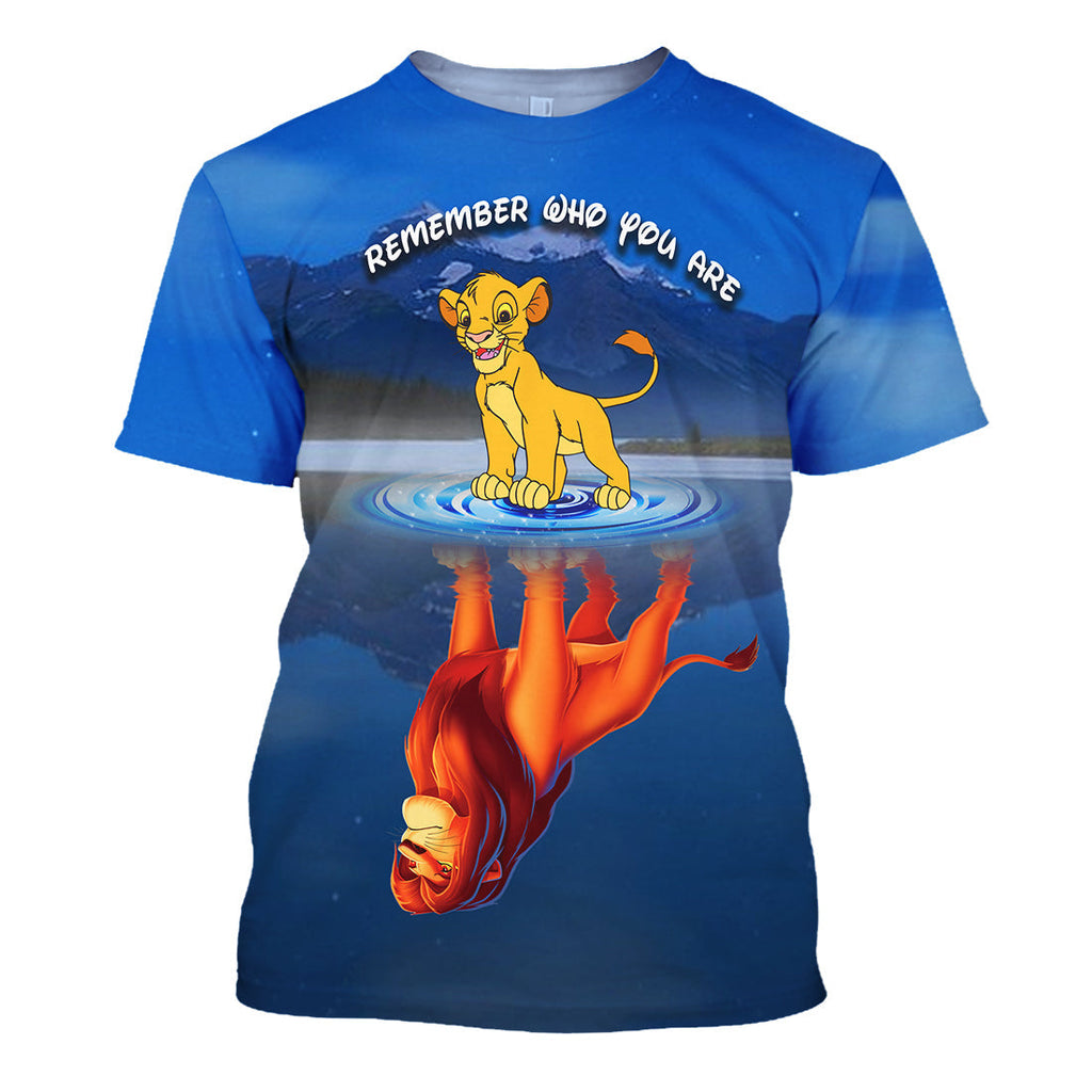 LK T-shirt Remember Who You Are Simba Blue T-shirt Awesome DN Hoodie Sweater Tank