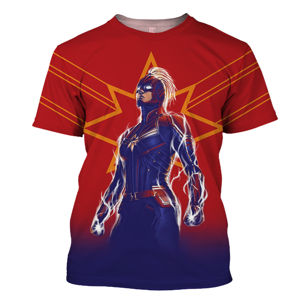  MV T-shirt Captain Marvel 3D Print T-shirt MV Hoodie Sweater Tank 2025