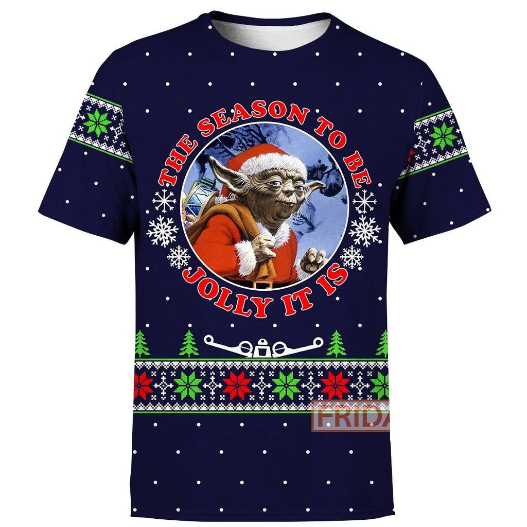  SW T-shirt Yoda The Season To Be Jolly It Is Christmas T-shirt Amazing SW Hoodie Sweater Tank 2025