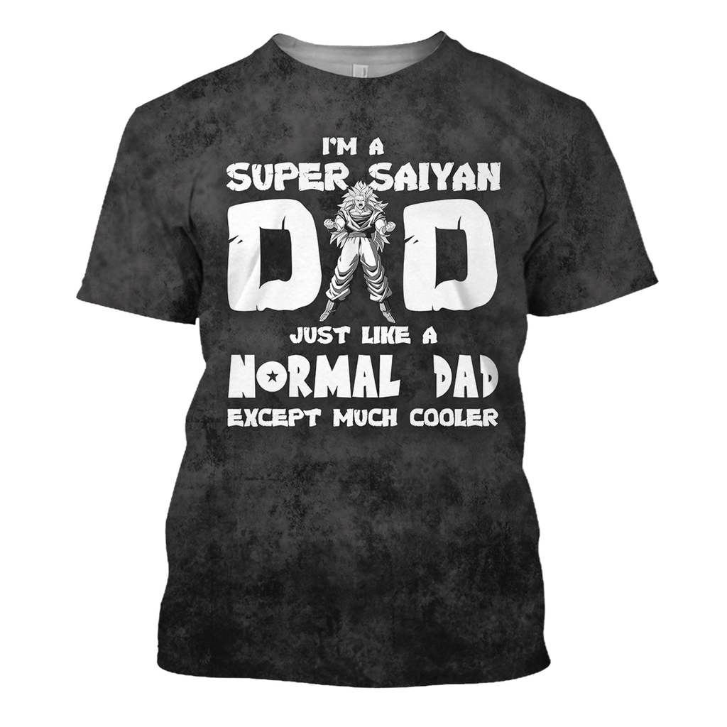  DB Father Hoodie Super Saiyan Dad T-shirt Awesome DB Shirt Sweater Zip 