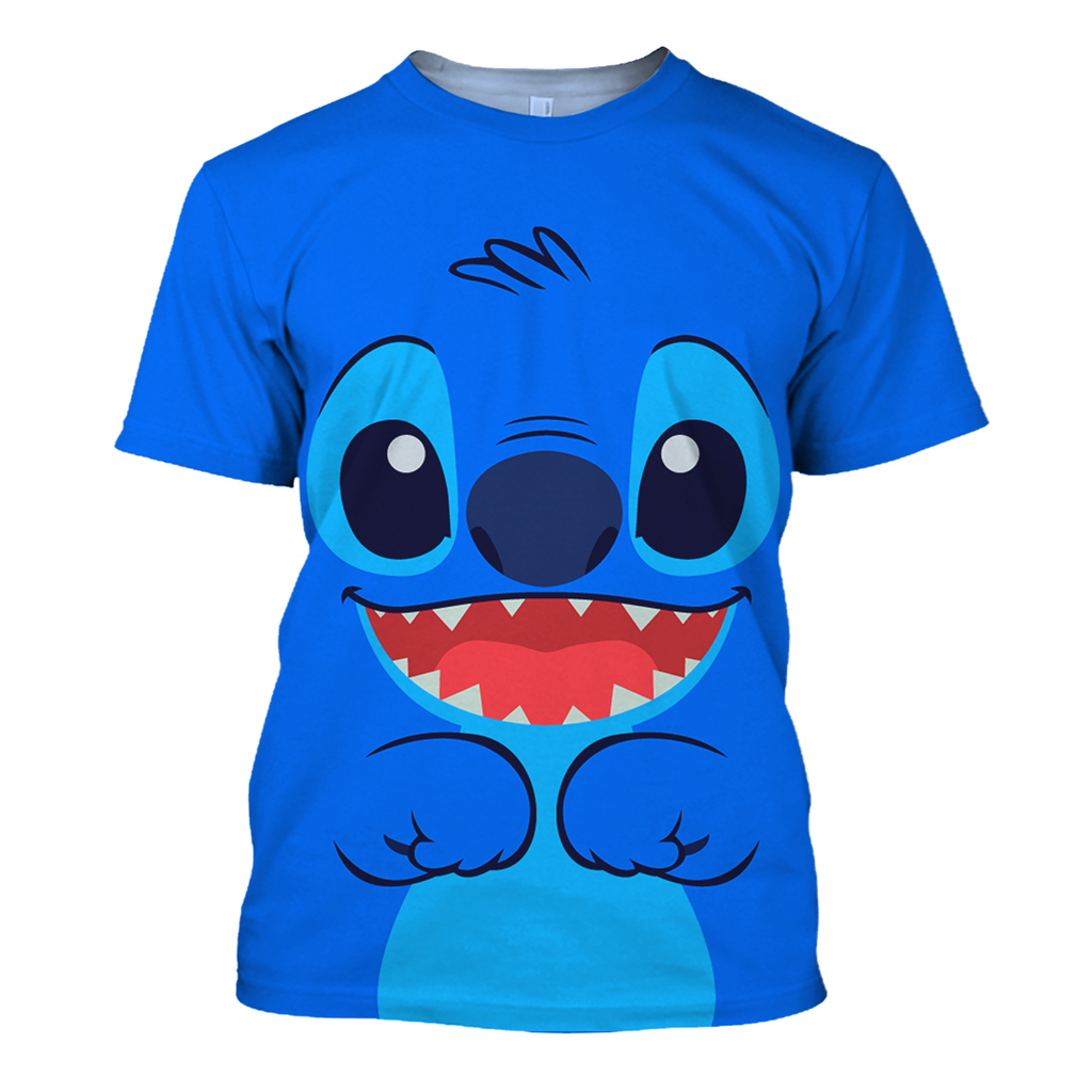 Stitch Hoodie Blue Stitch 3D Print T-shirt DN Shirt Sweater Tank