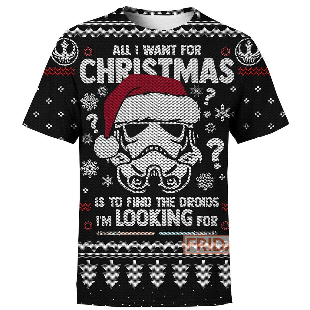  SW Storm Trooper Droid T shirt Find The Droids I'm Looking SW Christmas Hoodie SW Hoodie Sweater Tank 2025